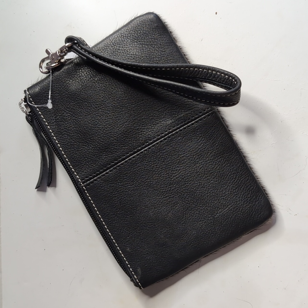Tooled Leather Cowhide Clutch Purse-NWT - Picture 4 of 8